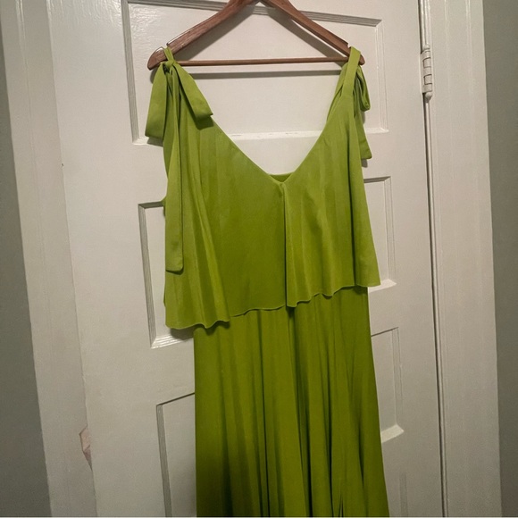 Green pleated crop maxi - Picture 8 of 10